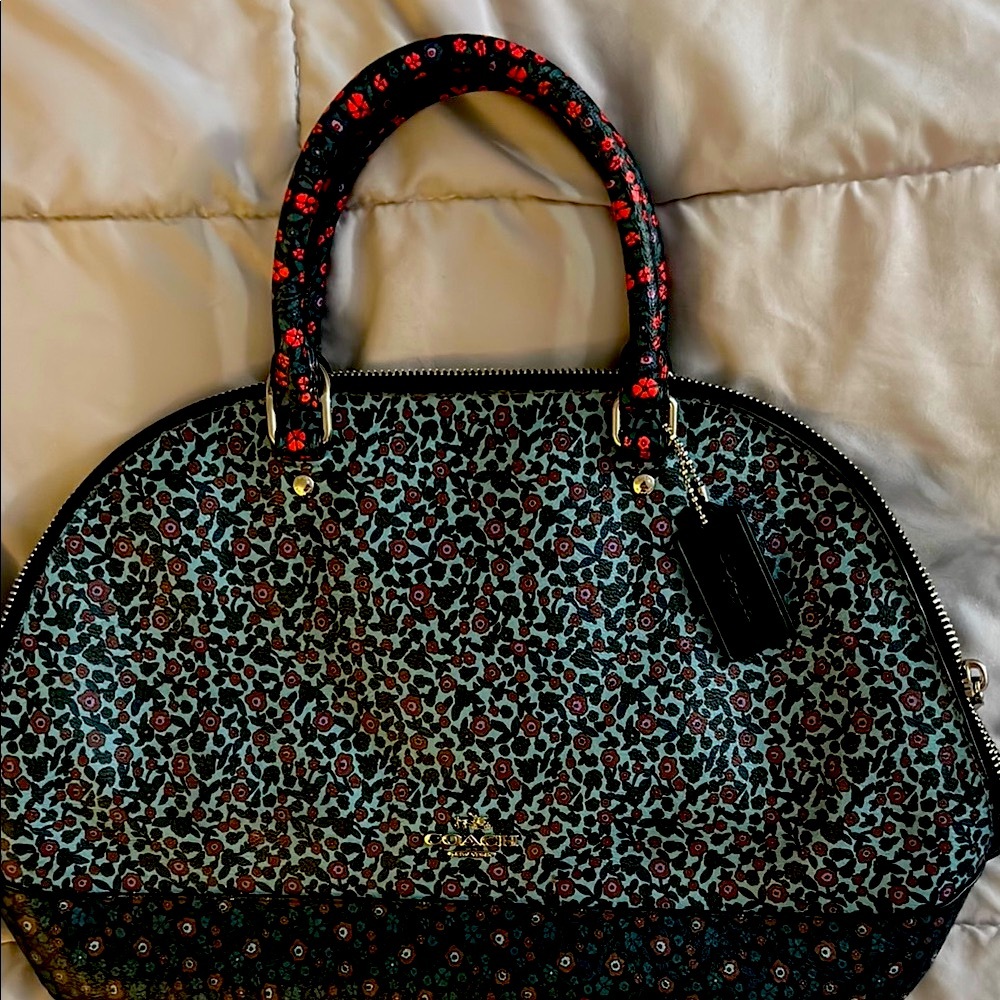 Coach Floral Print Handbag